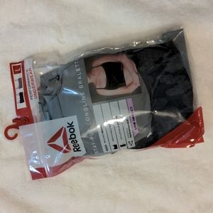 Reebok Performance Underwear Stay Put Longline Bralette 2 pk Low Impact